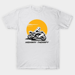 Highway Therapy - Biker Lifestyle T-Shirt